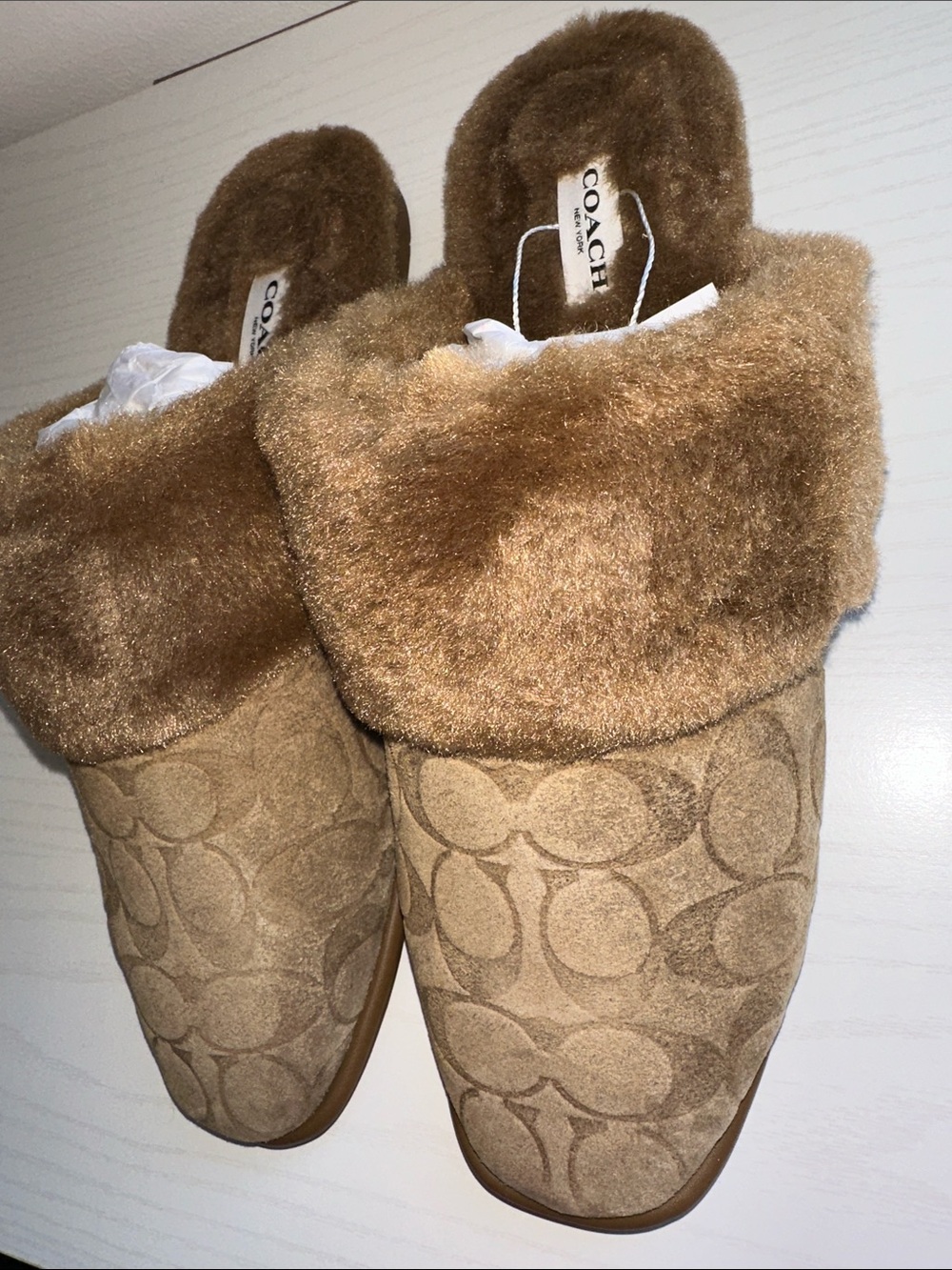 NWT Coach mule with Sherpa brown few sizes available - Picture 2 of 3